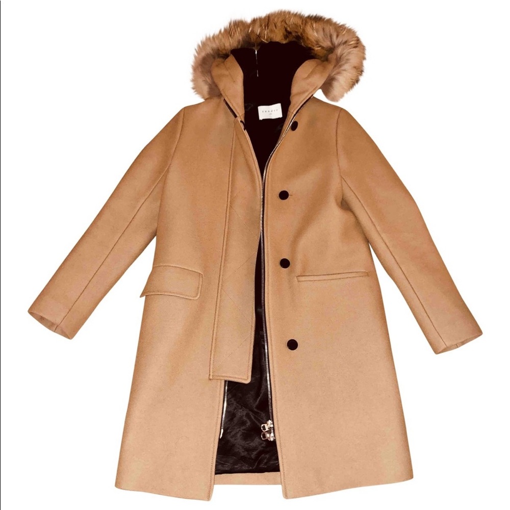 Sandro winter 18 coat, camel color